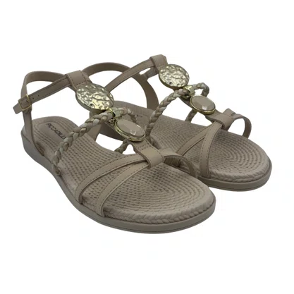 Sandália Rasteira Conforto Piccadilly Nude 513040