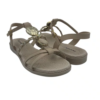Sandália Rasteira Conforto Piccadilly Nude 513040