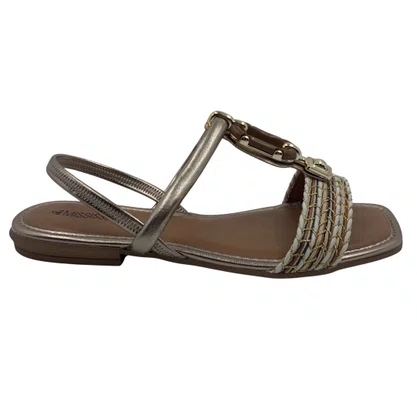 Sandália Rasteira Mississipi Calce Fácil Metalizada 302