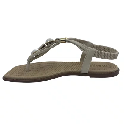 Sandália Rasteira Moleca Calce Fácil Off White 5558106