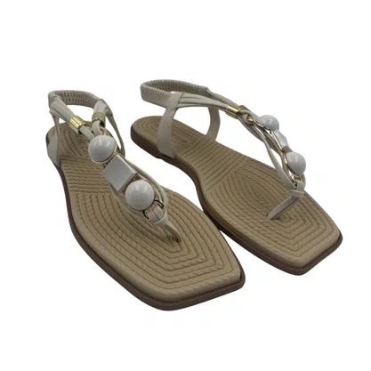 Sandália Rasteira Moleca Calce Fácil Off White 5558106