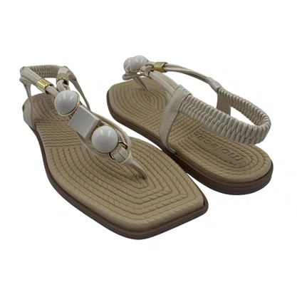 Sandália Rasteira Moleca Calce Fácil Off White 5558106