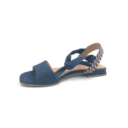 Sandália Rasteira Ramarim Jeans com Nó 1925203