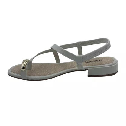 Sandália Salto Baixo Mississipi Calce Fácil Off White 702