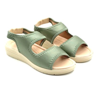 Sandália Usaflex Anabela Arcoflex Verde 0505