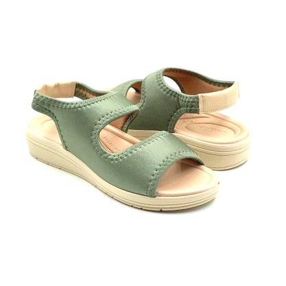 Sandália Usaflex Anabela Arcoflex Verde 0505