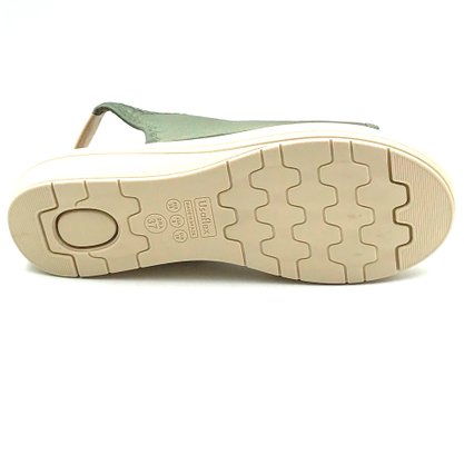 Sandália Usaflex Anabela Arcoflex Verde 0505