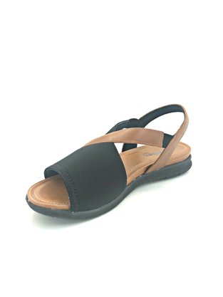 Sandália Usaflex Neoprene Joanete Preta/Camel 3008