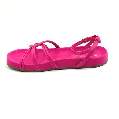 Sandália Via Uno Papete Pink com Tiras Transpassadas 548029