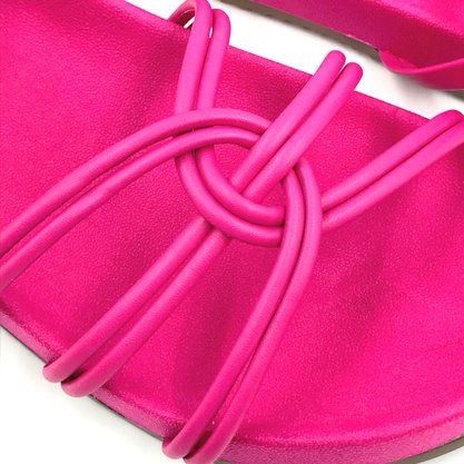 Sandália Via Uno Papete Pink com Tiras Transpassadas 548029