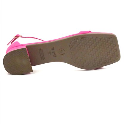Sandália Via Uno Pink Salto Baixo 806005