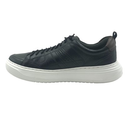 Sapatênis Democrata Couro Ultra Light Preto 526101