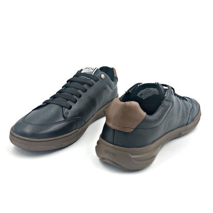 Sapatênis Ferracini Preto Couro Natural 7172 Cromo