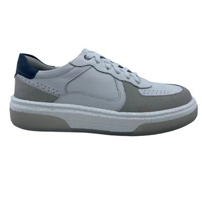 Sapatênis Masculino Democrata Couro Sola TPU Branco 623101