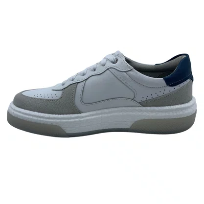 Sapatênis Masculino Democrata Couro Sola TPU Branco 623101