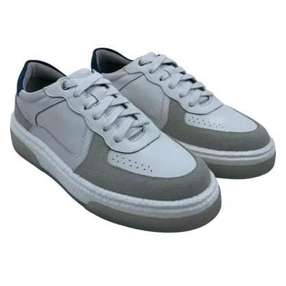 Sapatênis Masculino Democrata Couro Sola TPU Branco 623101