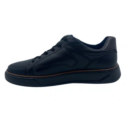 Sapatênis Masculino Pegada Couro Elástico Preto 110933