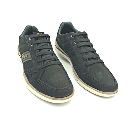 Sapatênis Masculino Pegada Couro Nobuck Preto 119103