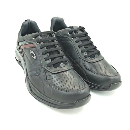 Sapatênis Masculino Pegada Couro Preto 119002