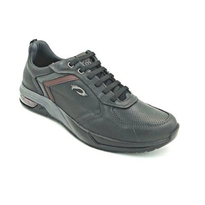 Sapatênis Masculino Pegada Couro Preto 119002