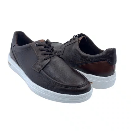 Sapatênis Pegada Couro Casual TPU Marrom 112002