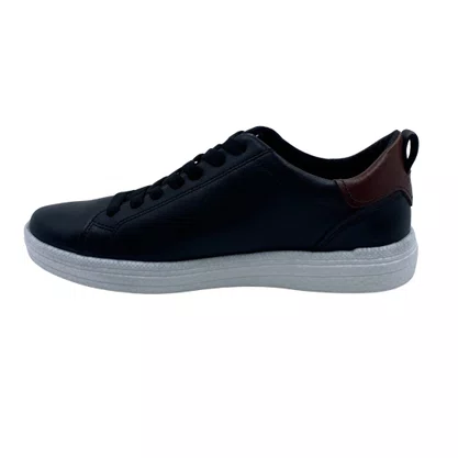 Sapatênis Pegada Couro Casual TPU Preto 112004