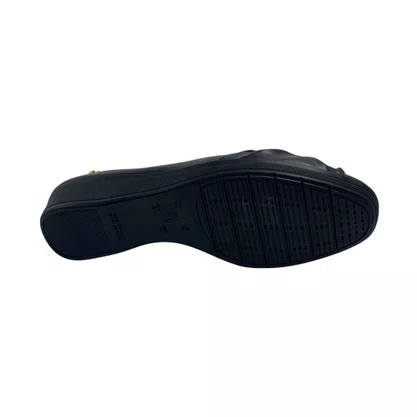 Sapatilha Anabela Comfortflex Preta com Enfeite 2694302
