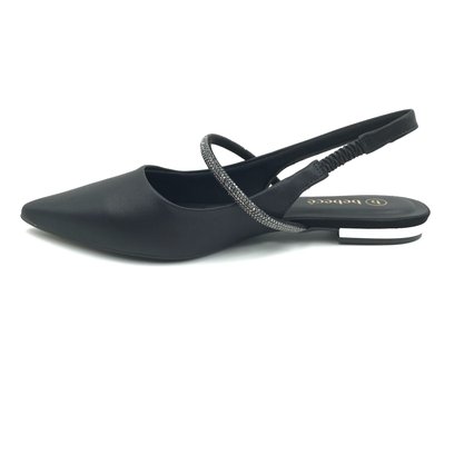 Sapatilha Bebecê Slingback Bico Fino Preto 2017254
