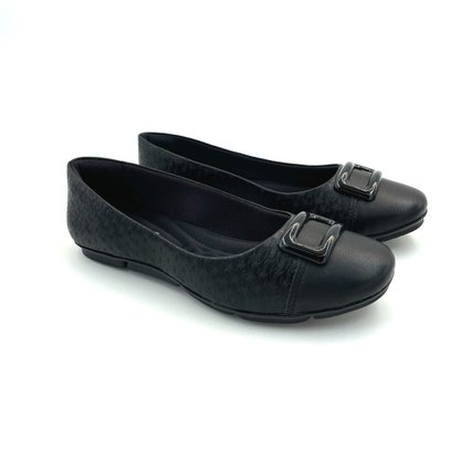 Sapatilha Comfortflex com Fivela Preta 2263302