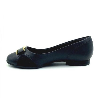 Sapatilha Comfortflex Joanete Bico Redondo Preta 2362302