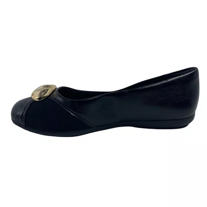 Sapatilha Joanete Comfortflex Preta com Enfeite 2663301