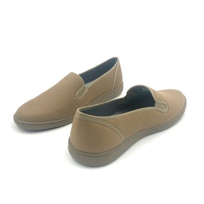 Sapatilha Masculina Lona Bege Vudalfor Conforto 3020