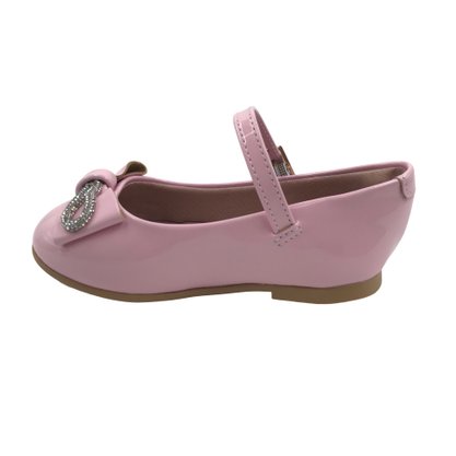 Sapatilha Mini Sua Cia Baby Menina Verniz Rosa 7036