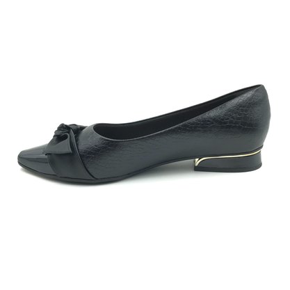 Sapatilha Piccadilly Maxi Bico Fino Preta 279028