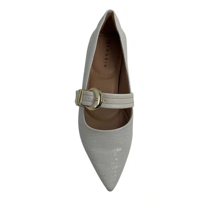 Sapatilha Ramarim Off White 2610104 Verniz Croco