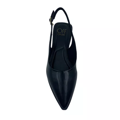 Sapatilha Slingback Offline Bico Fino Preta 24395