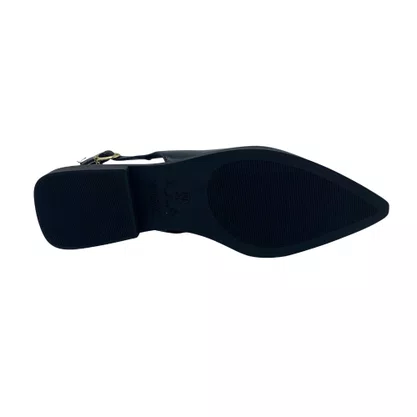Sapatilha Slingback Offline Bico Fino Preta 24395