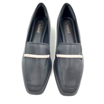 Sapato Bebecê Mocassim com Brilho Preto 1118045
