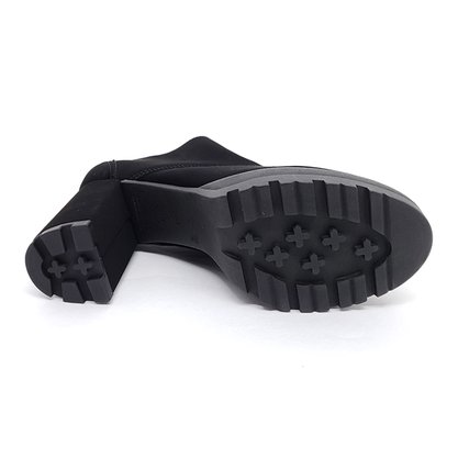 Sapato Bebecê Preto Nobuck Solto Grosso Meia Pata