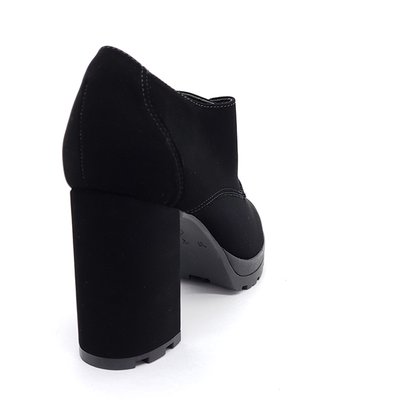 Sapato Bebecê Preto Nobuck Solto Grosso Meia Pata