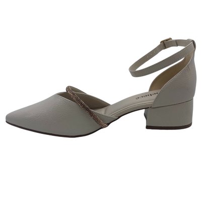 Sapato Bebecê Scarpin com Brilho Bege 3628089