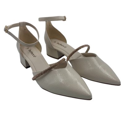 Sapato Bebecê Scarpin com Brilho Bege 3628089