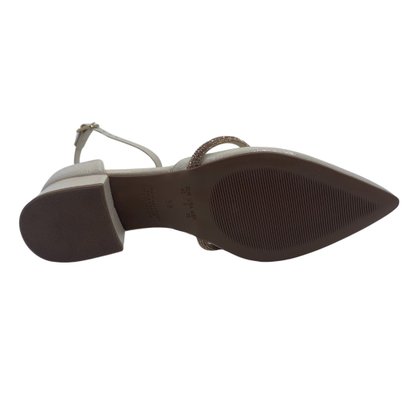 Sapato Bebecê Scarpin com Brilho Bege 3628089