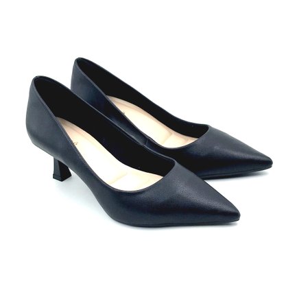 Sapato Bebecê Scarpin Salto Baixo Taça Preto 3814189