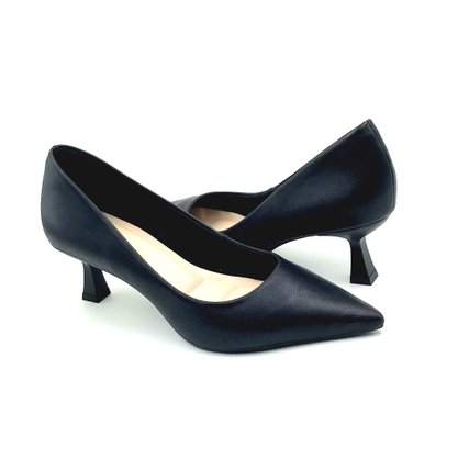 Sapato Bebecê Scarpin Salto Baixo Taça Preto 3814189