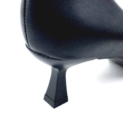 Sapato Bebecê Scarpin Salto Baixo Taça Preto 3814189