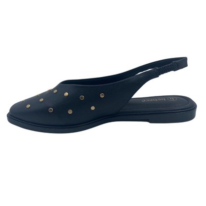 Sapato Bebecê Slingback com Spikes Preto 1118097