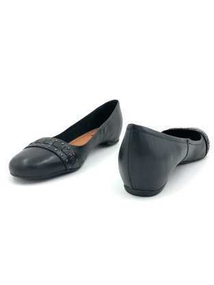 Sapato Bottero Couro Natural Preto Bico Redondo 304304