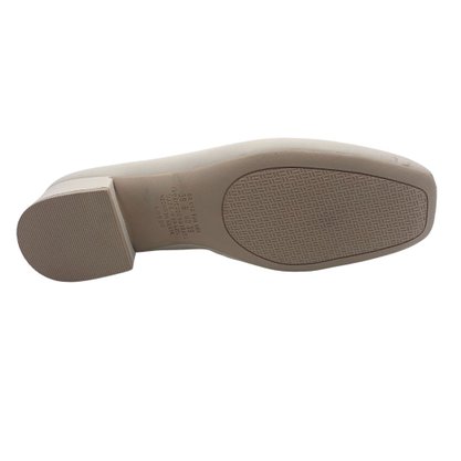 Sapato Campasí Casual Salto Baixo com Aloe Vera Bege 9838
