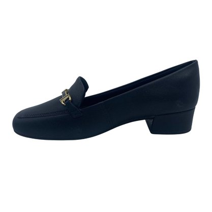 Sapato Campasí Casual Salto Baixo com Aloe Vera Preto 9838